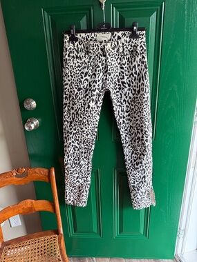 Denim & Supply Ralph Lauren Black and White Leopard Skinny Jeans